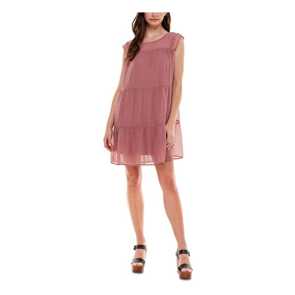 CRYSTAL DOLLS Womens Short Dress Pink Pullover Styling Lined Juniors M